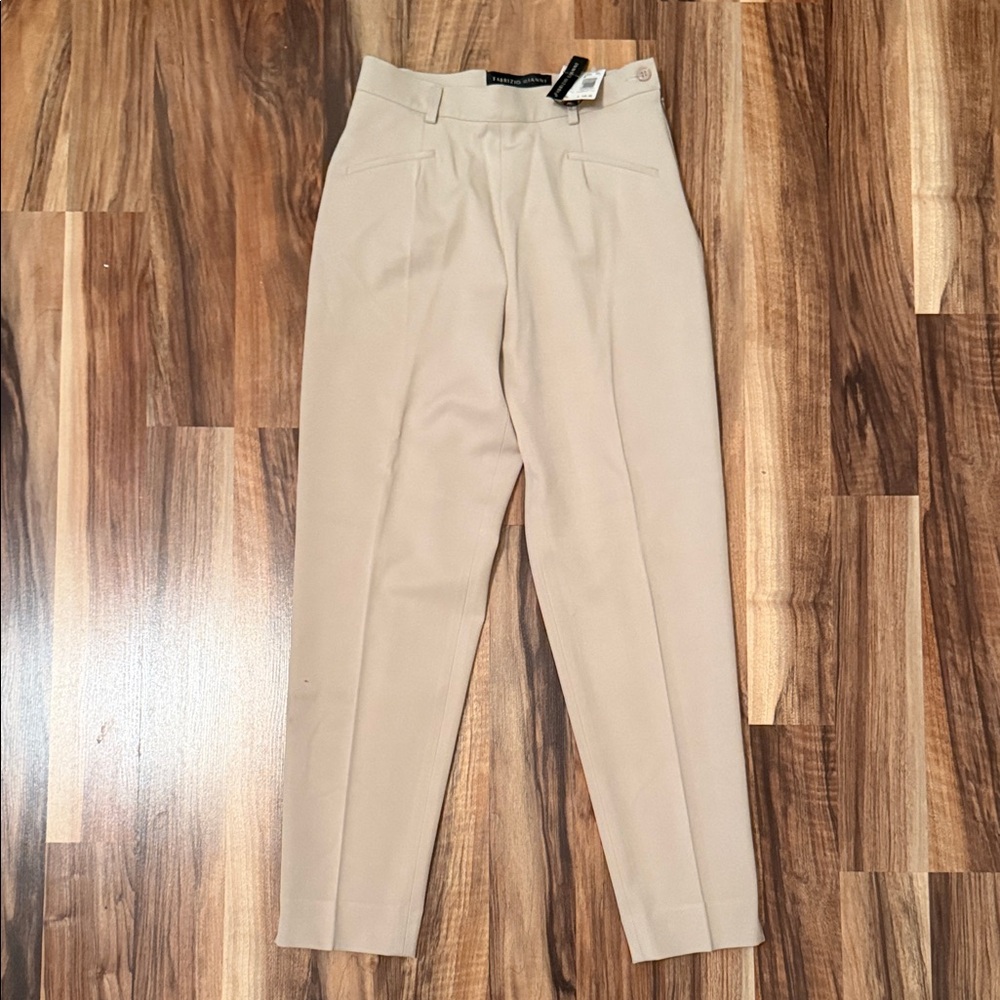 FABRIZIO GIANNI TAN, SLIM TAPERED PANTS, SIZE 8. NWT
